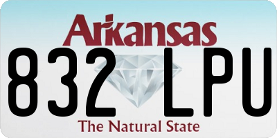 AR license plate 832LPU