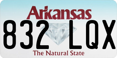 AR license plate 832LQX