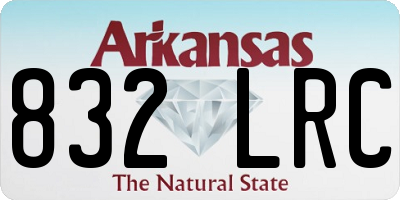 AR license plate 832LRC