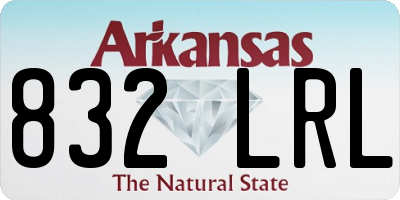 AR license plate 832LRL