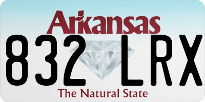 AR license plate 832LRX