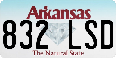 AR license plate 832LSD