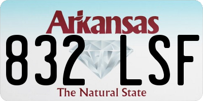 AR license plate 832LSF