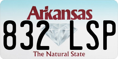 AR license plate 832LSP