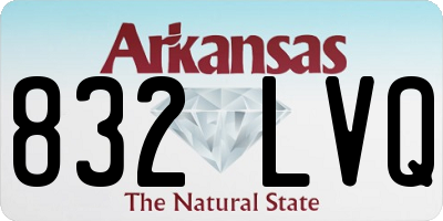 AR license plate 832LVQ