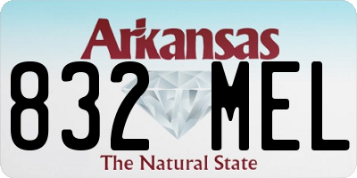 AR license plate 832MEL