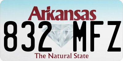 AR license plate 832MFZ