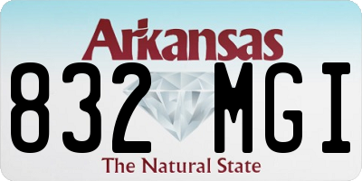 AR license plate 832MGI