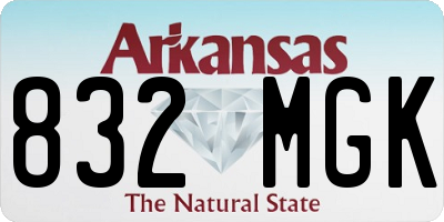 AR license plate 832MGK