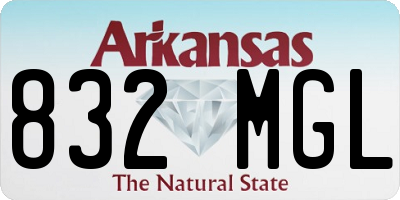 AR license plate 832MGL
