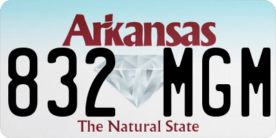 AR license plate 832MGM