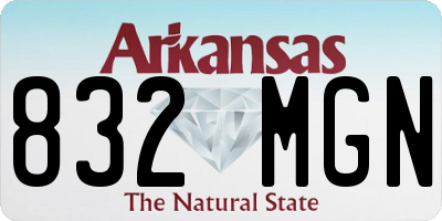 AR license plate 832MGN