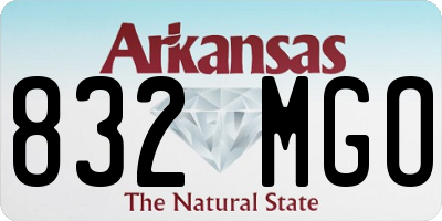 AR license plate 832MGO