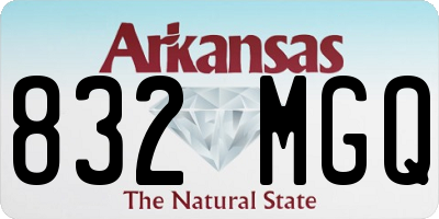 AR license plate 832MGQ