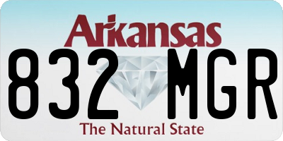 AR license plate 832MGR