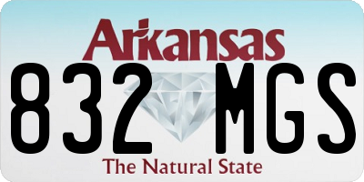 AR license plate 832MGS