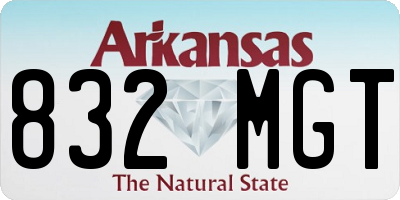 AR license plate 832MGT