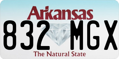AR license plate 832MGX