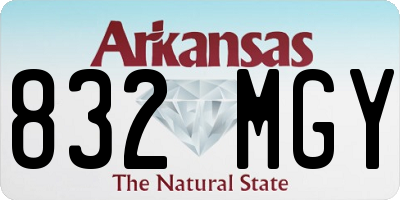 AR license plate 832MGY