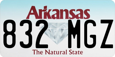 AR license plate 832MGZ