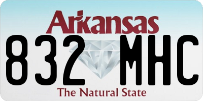 AR license plate 832MHC