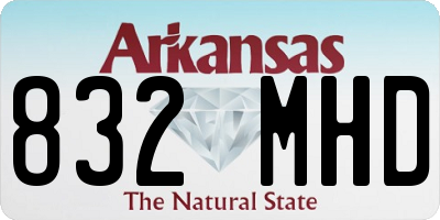 AR license plate 832MHD