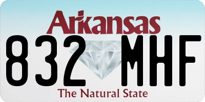 AR license plate 832MHF