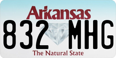 AR license plate 832MHG