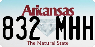 AR license plate 832MHH