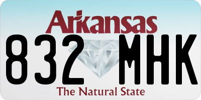 AR license plate 832MHK