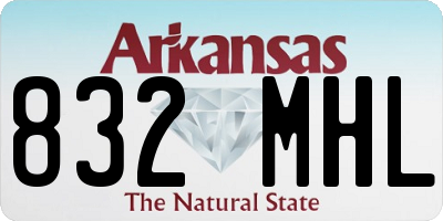 AR license plate 832MHL