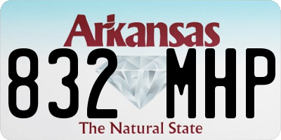 AR license plate 832MHP