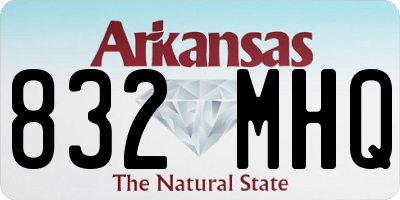 AR license plate 832MHQ