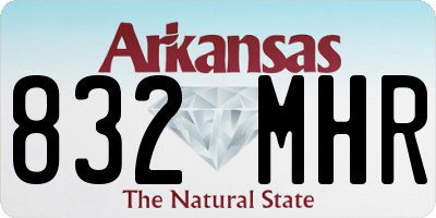 AR license plate 832MHR