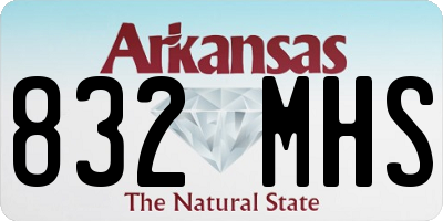 AR license plate 832MHS