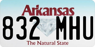 AR license plate 832MHU