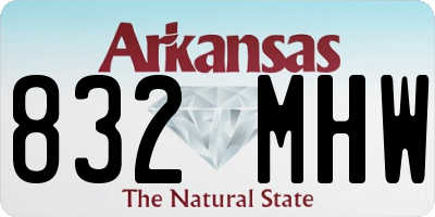 AR license plate 832MHW