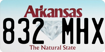 AR license plate 832MHX