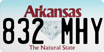 AR license plate 832MHY