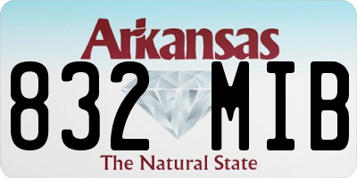 AR license plate 832MIB