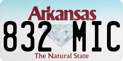 AR license plate 832MIC