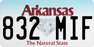 AR license plate 832MIF