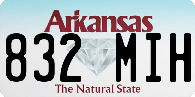 AR license plate 832MIH