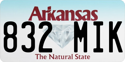 AR license plate 832MIK