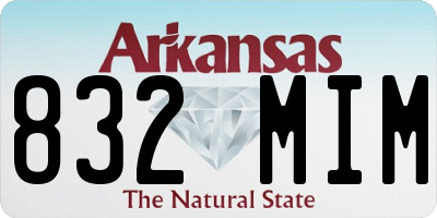 AR license plate 832MIM