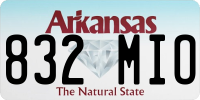AR license plate 832MIO
