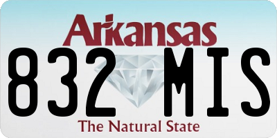 AR license plate 832MIS