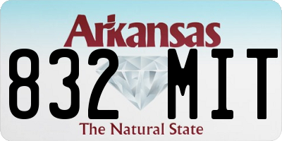 AR license plate 832MIT