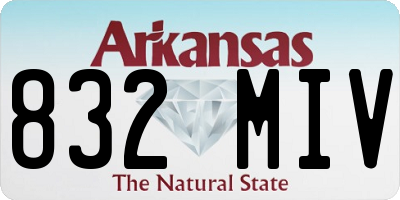 AR license plate 832MIV