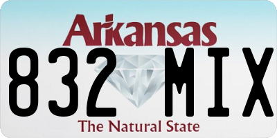 AR license plate 832MIX